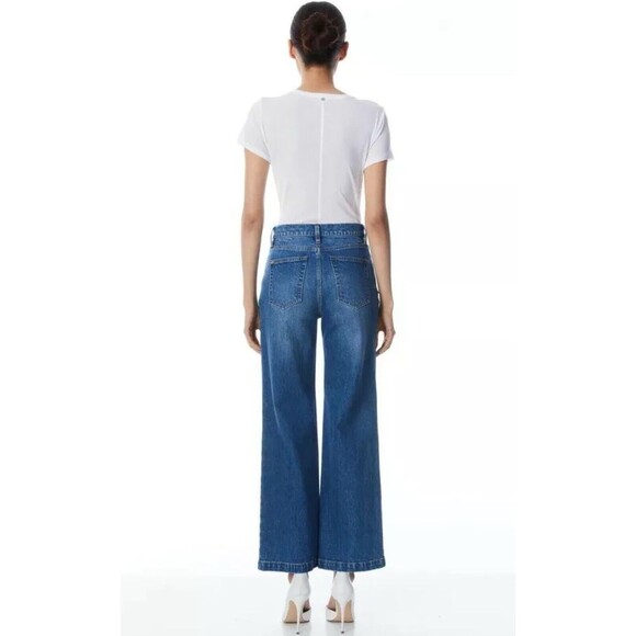 Alice + Olivia New Size 24 High Rise You Look Stunning Best Intentions Jeans New - Picture 4 of 14